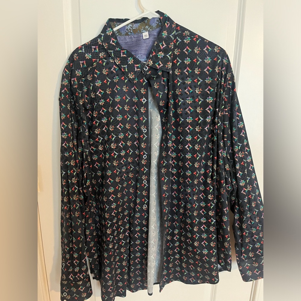 NEW Robert Graham men’s pattern button-down in size 2 XL